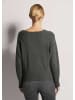 MADELEINE Feiner Rundhals-Pullover, Raglanärmel in graphit / melange
