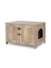 relaxdays Katzenschrank in Braun - (B)78,5 x (H)46 x (T)44,5 cm
