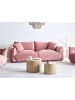 Beliani 3-Sitzer Sofa LUVOS in Rosa/Braun - (W) 220 x (H) 75 x (L) 104 cm