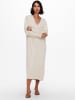 ONLY Oversized Langarm Strickkleid ONLNEW TESSA in Beige