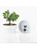 relaxdays Blumentopf Safe in Weiß - (H)13 x ∅12,5 cm