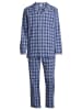 Seidensticker Schlafanzug Flanell in Long island blue