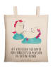 Mr. & Mrs. Panda Shopping Tasche Einhorn Sekt mit Spruch in Creme