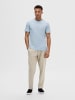 SELECTED HOMME Weiches Rundhals T-Shirt Basic Cotton Shirt Regular SLHAXEL in Blau-3