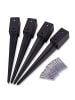relaxdays 4 x Einschlaghülse in Schwarz - (B)61 x (H)750 x (T)61 mm
