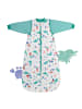 Babyschlafsack, 2.5 TOG in Weiß-Türkis