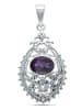 mantraroma 925er Silber - Ketten (L) 20 x (B) 39 mm mit Amethyst facettiert