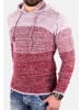 RESLAD Strickpullover Colorblock in bordeaux