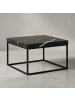 KADIMA DESIGN Couchtisch 60x60x38 cm Sofatisch in Marmor-Optik Modern, in Schwarz