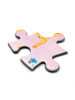 Mr. & Mrs. Panda Puzzle Einhorn König mit Spruch in Rot Pastell