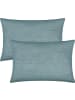 Erwin Müller Jacquard Kissenhülle 2er-Pack York in hellblau