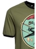 King Kerosin King Kerosin Contrast T-Shirt Air Force 42 in olivgrün