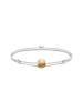 Thomas Sabo Thomas Sabo Armband Karma Secret mit braunem Achat Bead 925 Sterlingsilber, Nylon in silber, beige