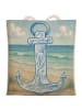 Mr. & Mrs. Panda Shopper-Tasche Anker Blau Design ohne Spruch in Weiß