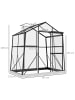 Outsunny Gewächshaus 192L x 131B x 203H cm Schwarz
