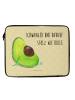 Mr. & Mrs. Panda Hülle Laptop Avocado Schwangerschaft mit Spruch in Gelb Pastell