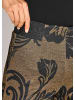 MADELEINE Jacquardhose mit floralem Muster in schwarz / caramel
