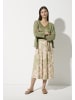 More & More Ajourstrickjacke in pale olive green
