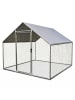 relaxdays Freilaufgehege in Silber - (B)2 x (H)2 x (T)3 m