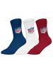 NFL Socken 3er Pack in Dunkelblau/Weiß/Rot