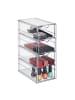 relaxdays Schubladenbox in Transparent - (B)10,5 x (H)25 x (T)17,5 cm