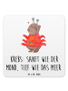 Mr. & Mrs. Panda Coaster Krebs Astrologie mit Spruch in Weiß