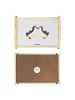 Mr. & Mrs. Panda Tablett Holz Pinguin Liebe ohne Spruch in Grau Pastell
