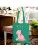Mr. & Mrs. Panda Tote Bag Schwein Glück ohne Spruch in Mint
