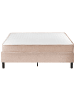 Beliani Boxspring Bett COUNTESS  in Beige/Braun - (W) 160 x (H) 53 x (L) 200 cm