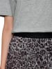 MARC CAIN Plissee-Rock mit Leo Print in Rot