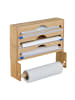 relaxdays Folienspender in Natur - (B)36 x (H)31 x (T)10 cm