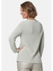 GOLDNER Kurzgröße:  Figurschmeichelnder Baumwoll-Pullover in stein