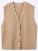 sheego Strickweste in camel-meliert