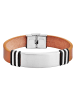 Adeliás Herren Armband aus Leder 21 cm in braun