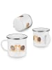 Mr. & Mrs. Panda Emaille Tasse Camping Schnecken Liebe ohne Spruch in Weiß