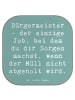 Mr. & Mrs. Panda Flaschenuntersetzer Spruch Bürgermeister Job mi... in Meeresbrise