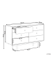 Beliani Kommode ALCESTER in Schwarz - (W) 120 x (H) 75 x (L) 40 cm