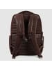 Piquadro Carl Rucksack RFID Schutz Leder 42.5 cm Laptopfach in dark brown