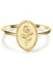 Glanzstücke München Ring Blume aus Sterling Silber in gelbgold