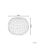 Beliani Pouf HOPA in Schwarz - (W) 45 x (H) 35 x (L) 45 cm