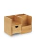 relaxdays Schreibtisch Organizer in Natur - (B)20,5 x (H)14 x (T)13 cm