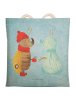 Mr. & Mrs. Panda Stofftasche Nachtfalter Schneemann ohne Spruch in Eisblau