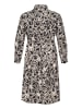 KAFFE curve Kleid KChaliah Regular fit in Black / Light Beige Flower