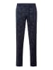 Hanro Pyjamahose Night & Day in navy ink leaves