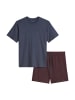 Marc O'Polo Pyjama classic in blue stripe/fudge