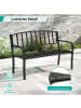 COSTWAY Gartenbank Metall 127 x 59 x 85,5 cm in Schwarz