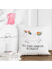 Mr. & Mrs. Panda Kuschelkissen Einhorn Happy mit Spruch in Weiß