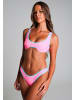 Moda Minx Bikinihose Contrast Binding Fixed Brazilian Bikini Bottom in Candy Pink