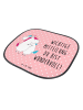 Mr. & Mrs. Panda PKW-Sonnenblende Einhorn Mitteilung mit Spruch in Rot Pastell