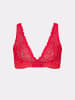 Erlich Textil  DREAMY LACE PLUNGE BRA in chilirot
